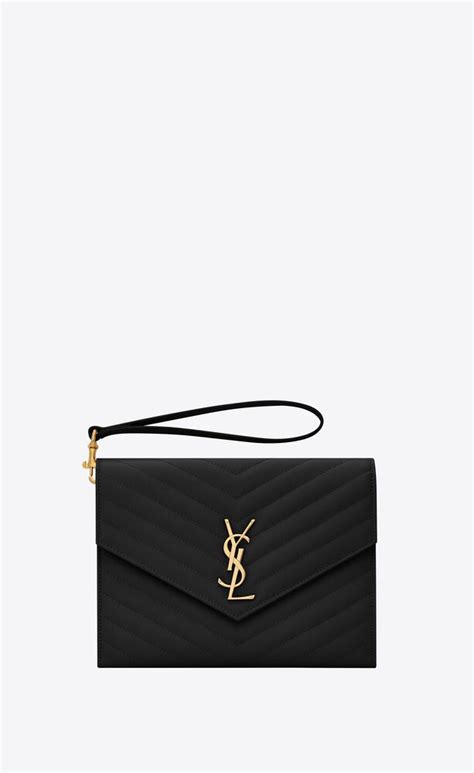 ysl monogram matelassé leather pouch|CASSANDRE MATELASSÉ Large pouch in grain de poudre .